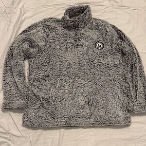BURN BOOT CAMP Patch Logo Gray Fleece Pullover